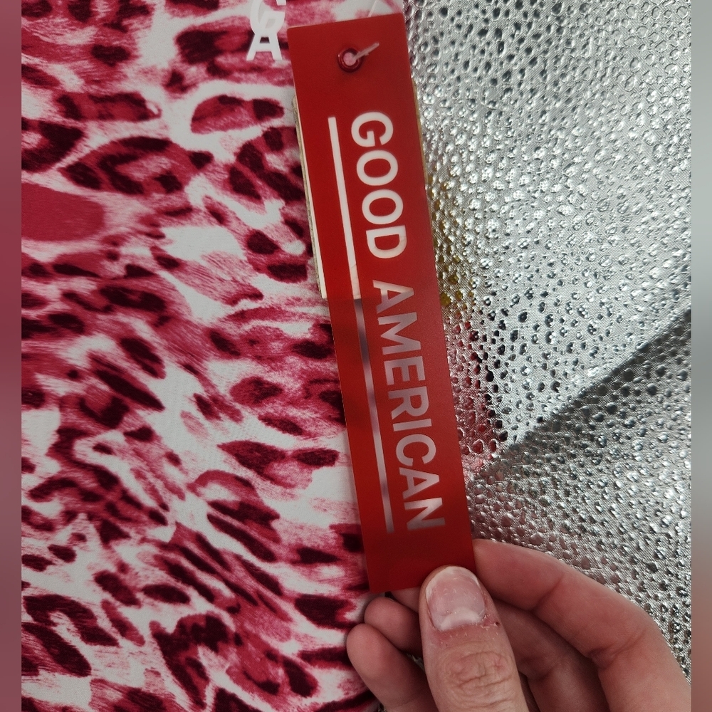 New Good American Core Power‎ 7/ 8 Leggings in Quartz Leopard Print Size 2 - Picture 7 of 9